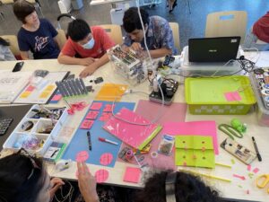 participants sketching ideas and iterating on prototypes